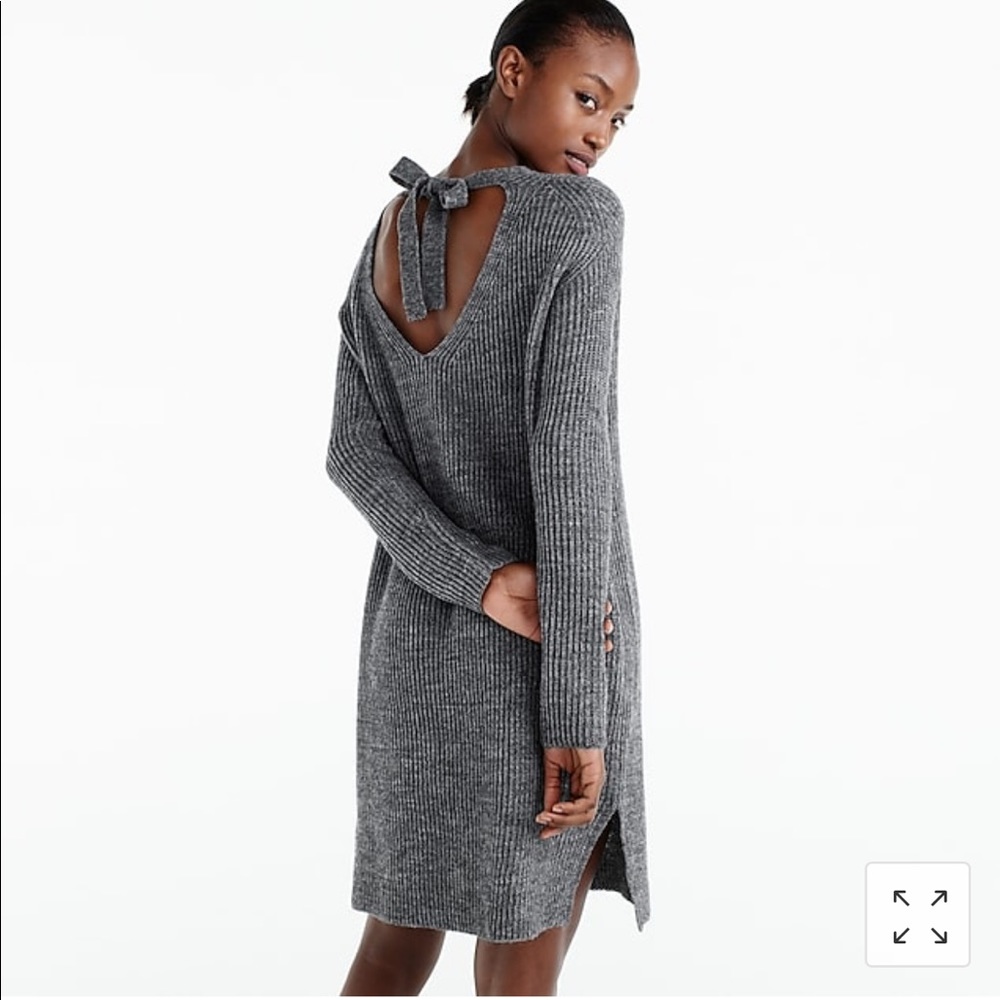 J Crew Open Back Sweater Dress